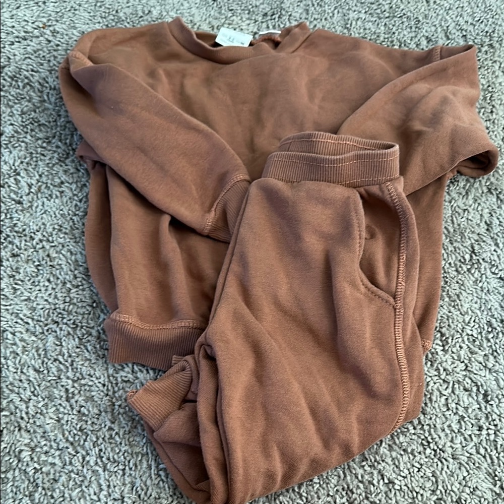 Zara Kids Matching Set in Brown